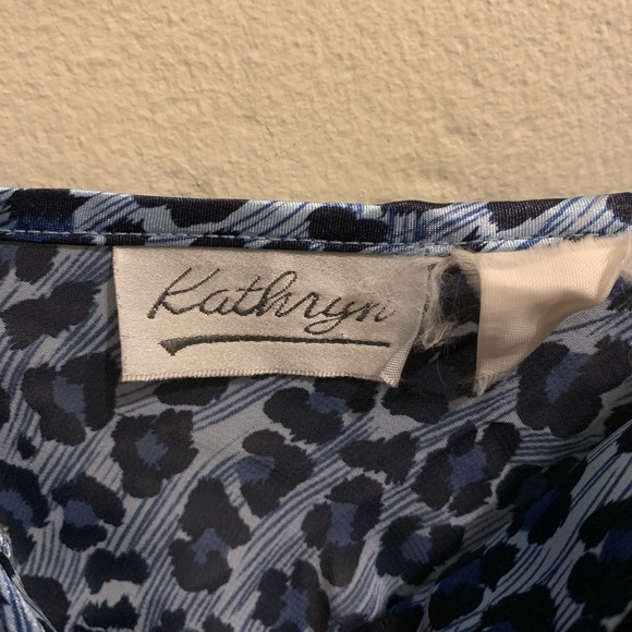 Vintage medium blue leopard print lingerie top - Picture 4 of 4